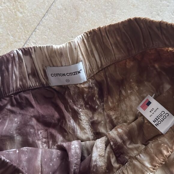 Cotton Citizen Brown Tie-Dye High Waist Shorts - Picture 2 of 4